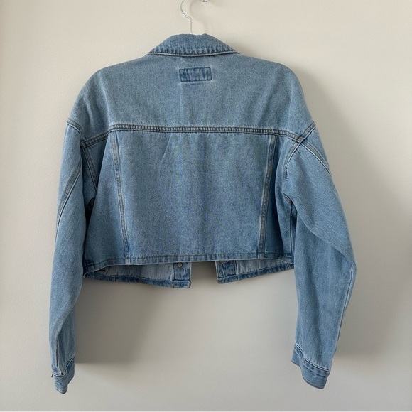 Forever21 Cropped Jean Jacket Blue Denim Nashville Rodeo Western Festival Casual - Picture 9 of 12